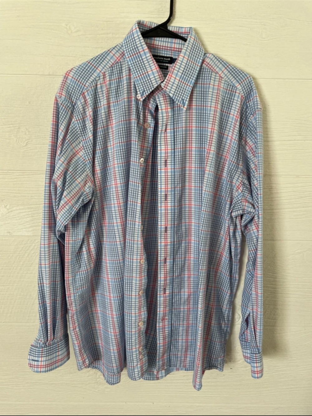 Southern Marsh Light Blue & Pink Plaid Button-Down Shirt